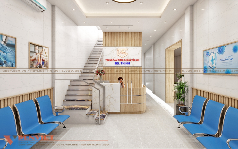 Dãy ghế ngồi chờ cho khách hàng ngay cửa ra vào  